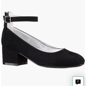 Nina Lennie Microsuede Black Girls Heel Dress Shoe Size 13